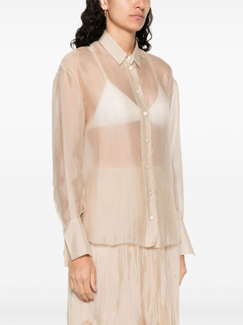 Forte Forte Lightweight Semi-Sheer Shirt With Classic Collar