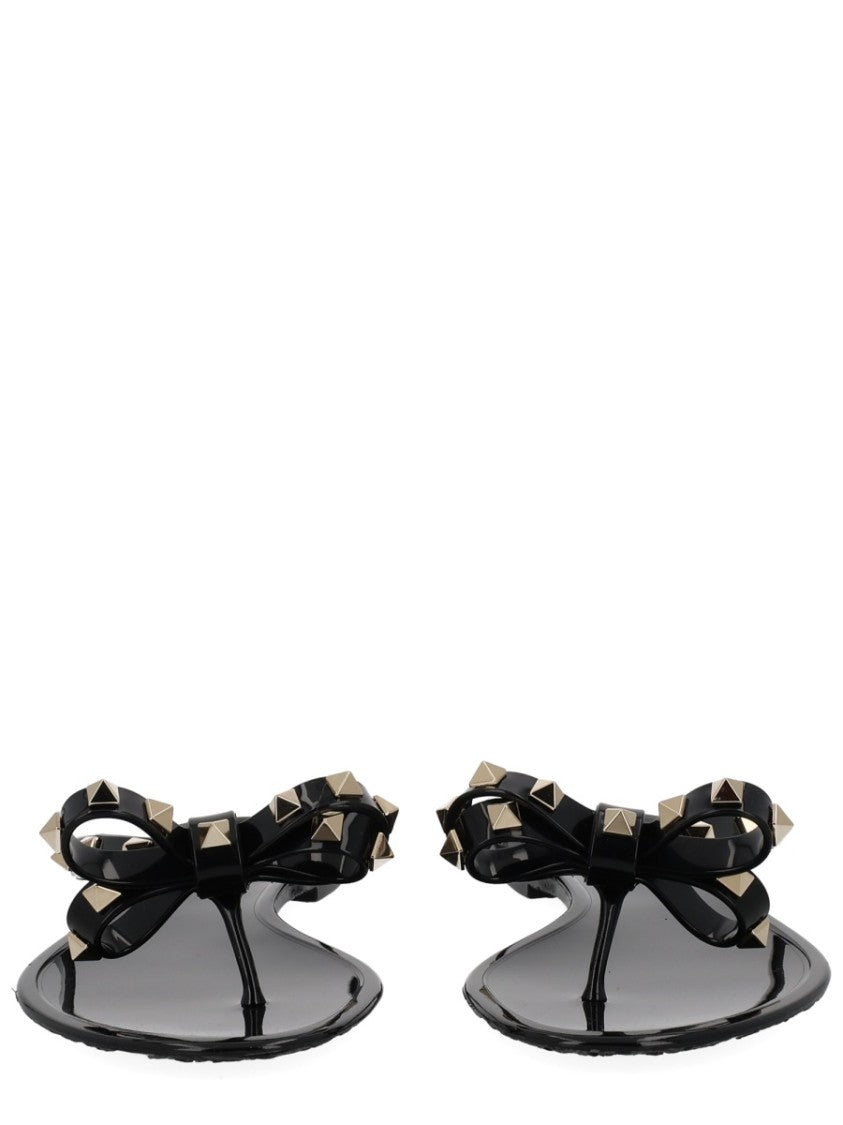 Valentino Garavani Rockstud Pyramid Studded Thong Sandals