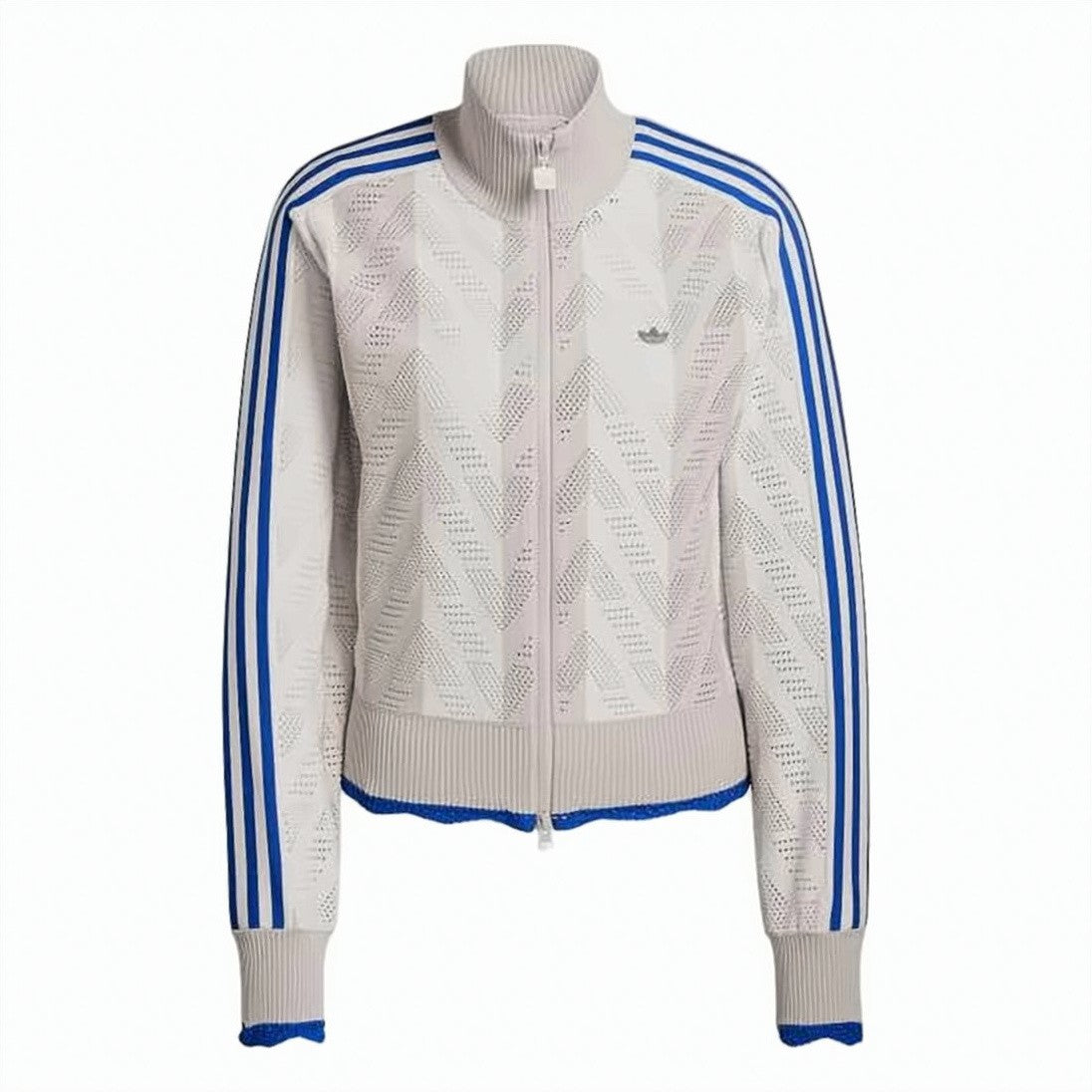 A.P.C. Perforated Geometric Pattern Jacket With Contrast Stripes