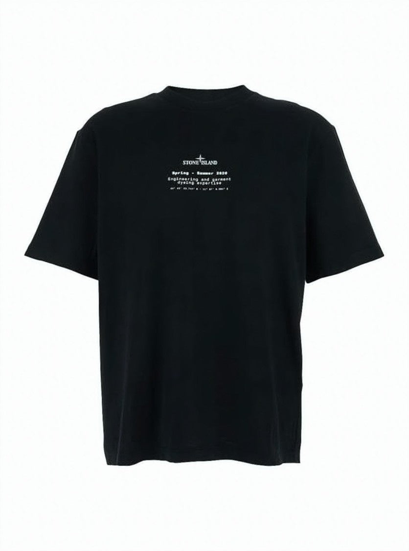 Stone Island Relaxed Fit Black Cotton T-Shirt
