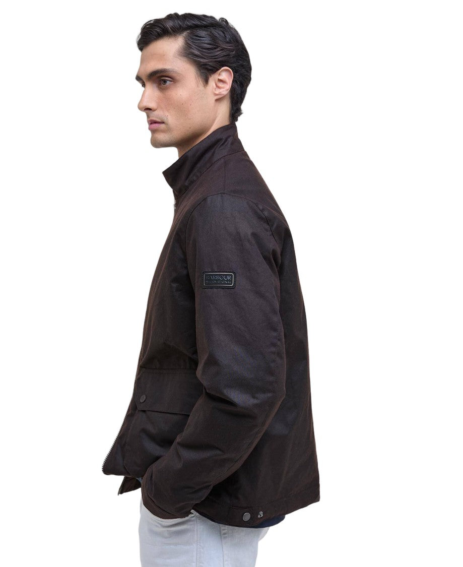 Barbour Rustic Leather Harrington Jacket