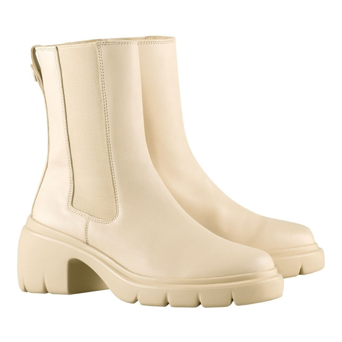 Högl Beige Ami Chunky Sole Leather Ankle Boots