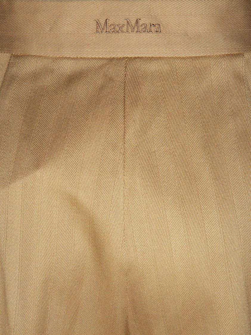 Max Mara Mxmoliato Herringbone Straight-Leg Trousers