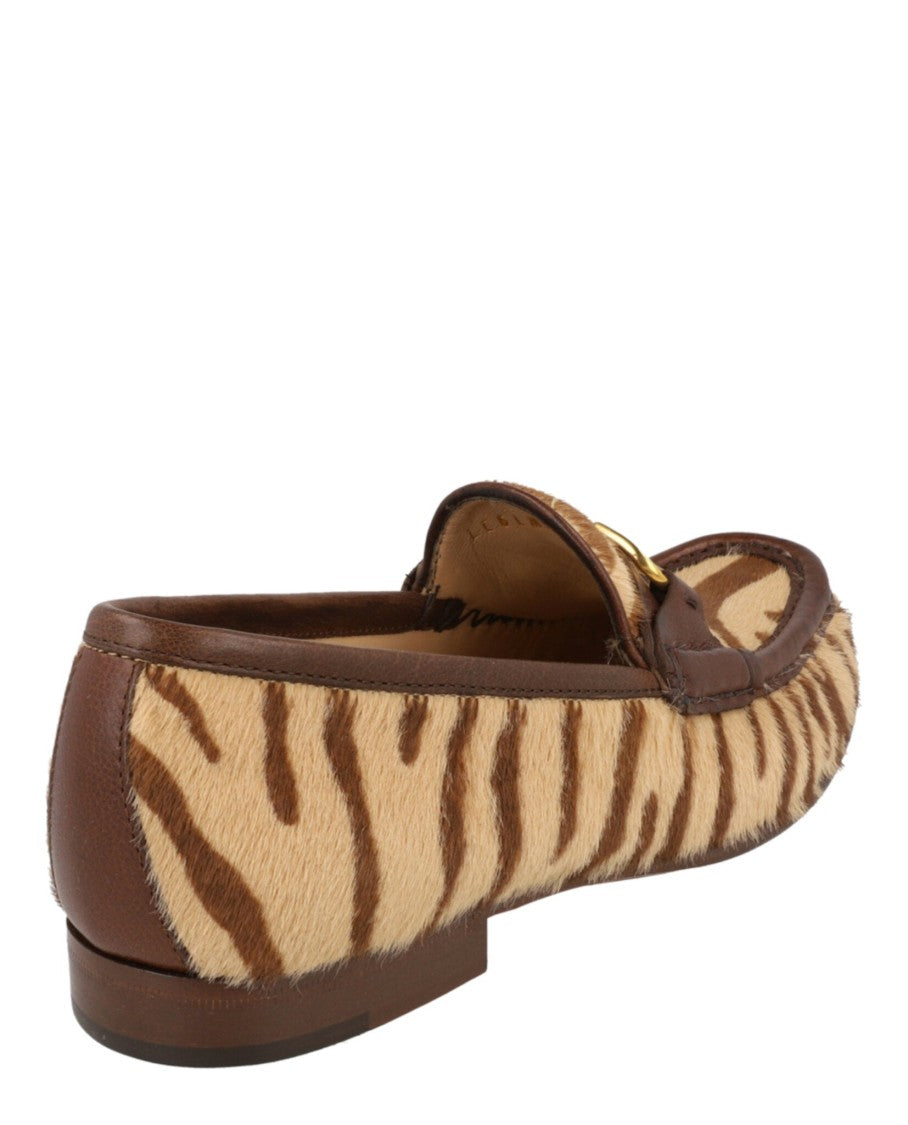 Valentino Vlogo Signature Zebra-Print Loafers