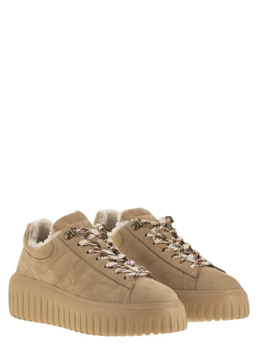 Hogan H-Stripes Nubuck Trainers