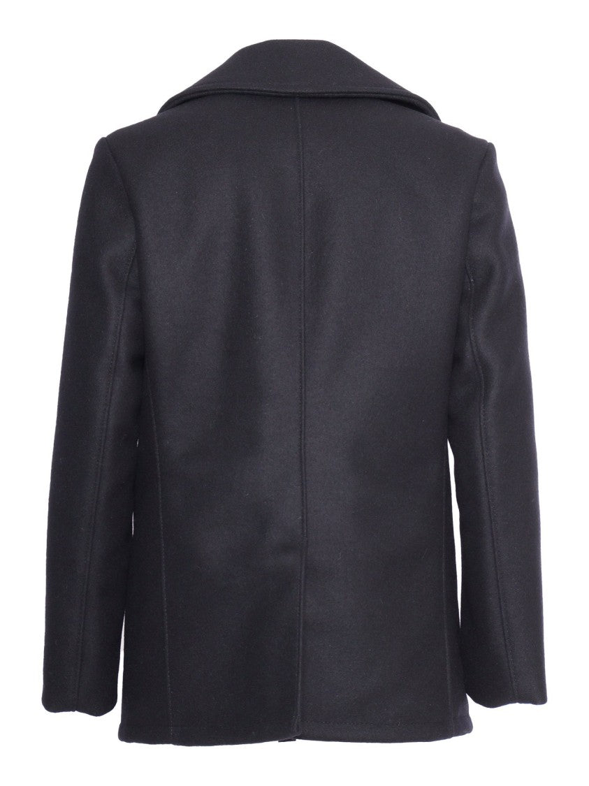 Schott Nyc Double-Breasted Wool Jacket
