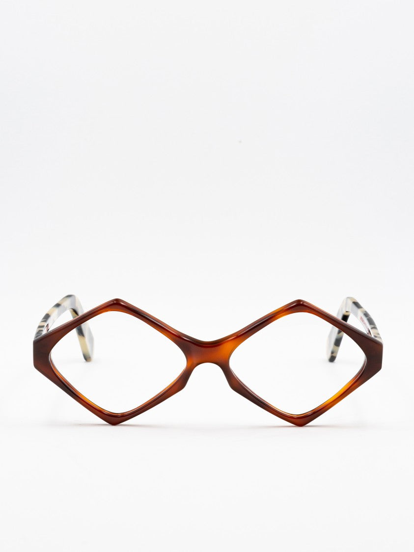 Moli@Limo Geometric Oversized Optical Frames With Tortoiseshell Accents