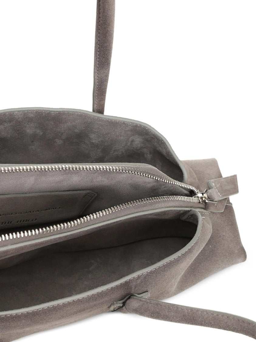 The Attico La Passeggiata Small Suede Handbag