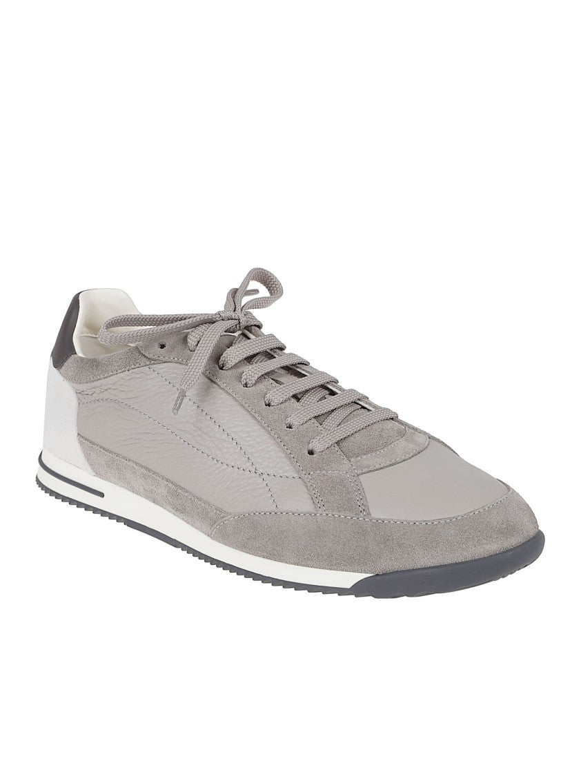 Brunello Cucinelli Low-Profile Sneakers With Smooth And Suede Leather Panels
