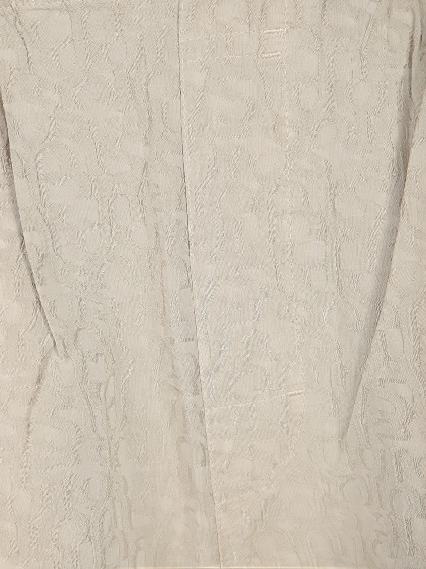 Acne Studios Textured Grey Shorts With Elastic Waistband And Logo Detail