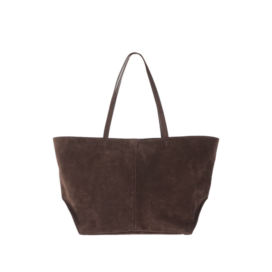 Jil Sander Brown Suede Tote Bag With Leather Handles