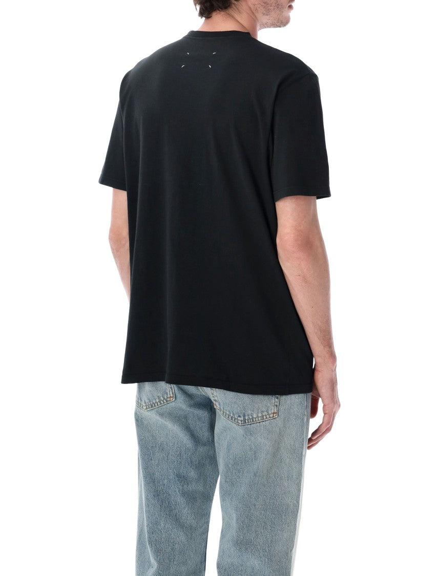 Maison Margiela Black Abstract Tape Cotton T Shirt