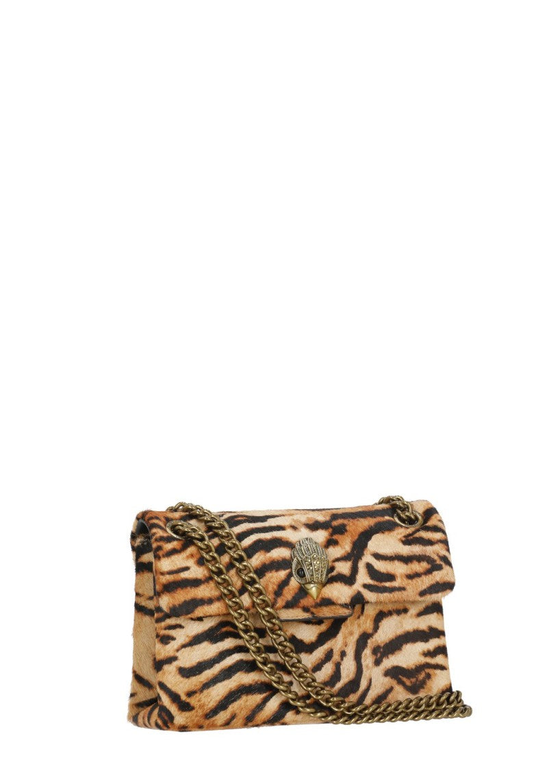Kurt Geiger Tiger Pony Skin Rhinestone Accents Mini Shoulder Bag