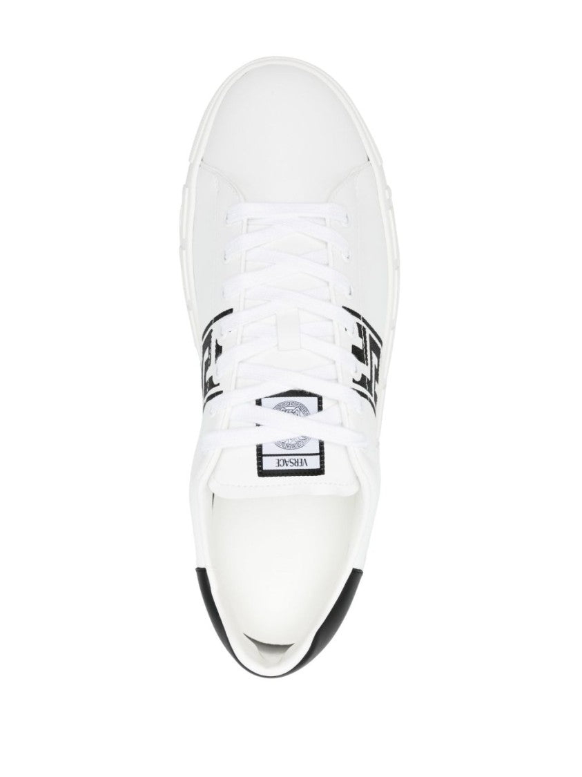 Versace Calf Leather Low-Top Sneakers
