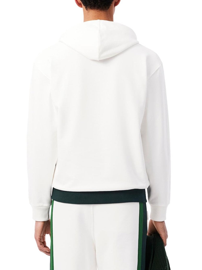 Lacoste Colorblock Fleece Hoodie With Iconic Lacoste Detailing