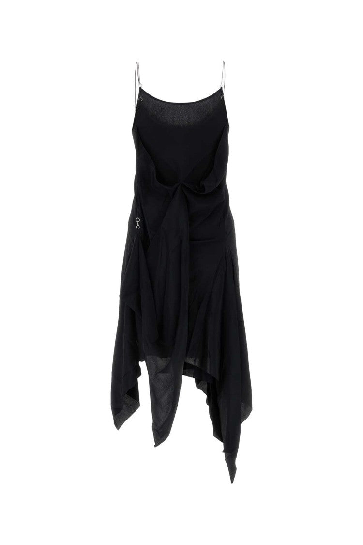 Kiko Kostadinov Black Acetate Blend Jogakbo Dress