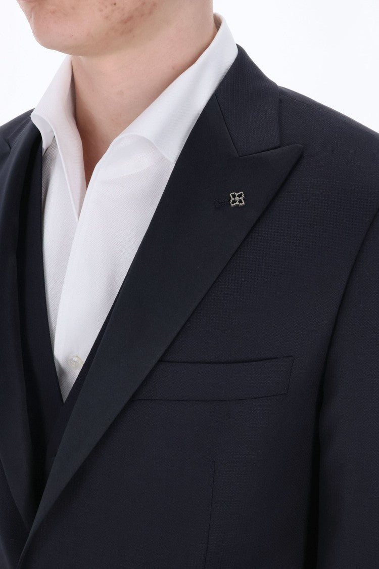 Tagliatore Bruce Line Smoking Jacket With Wool-Silk Vest