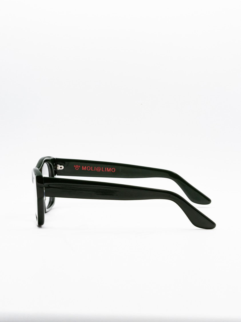 Moli@Limo Black Acetate Optical Frames With Rectangular Design