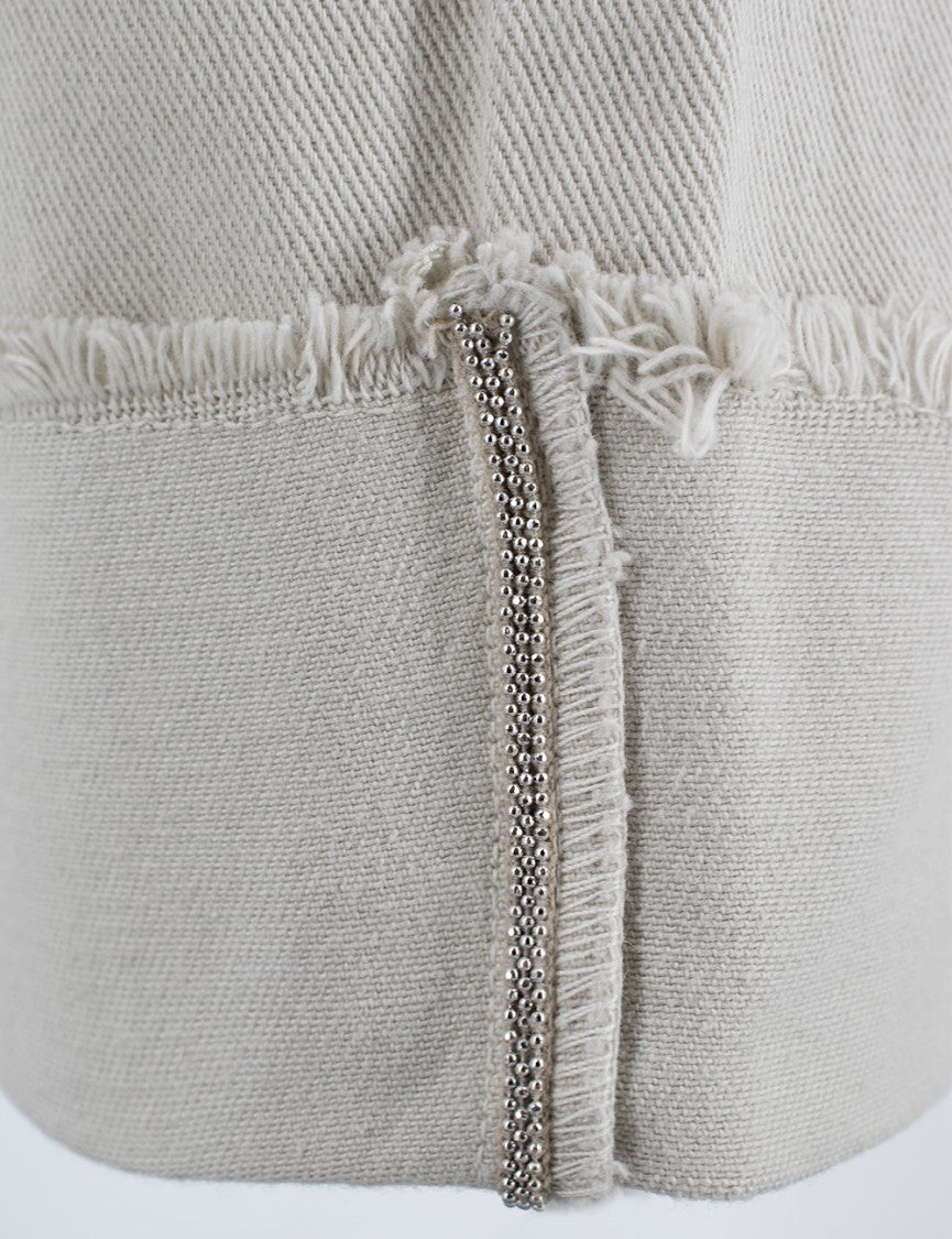 Panicale High-Waisted Trousers With Jewelled Turn-Up Detail