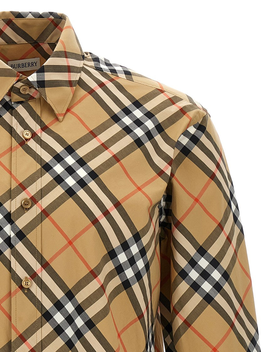 Burberry Check-Print Cotton Poplin Shirt