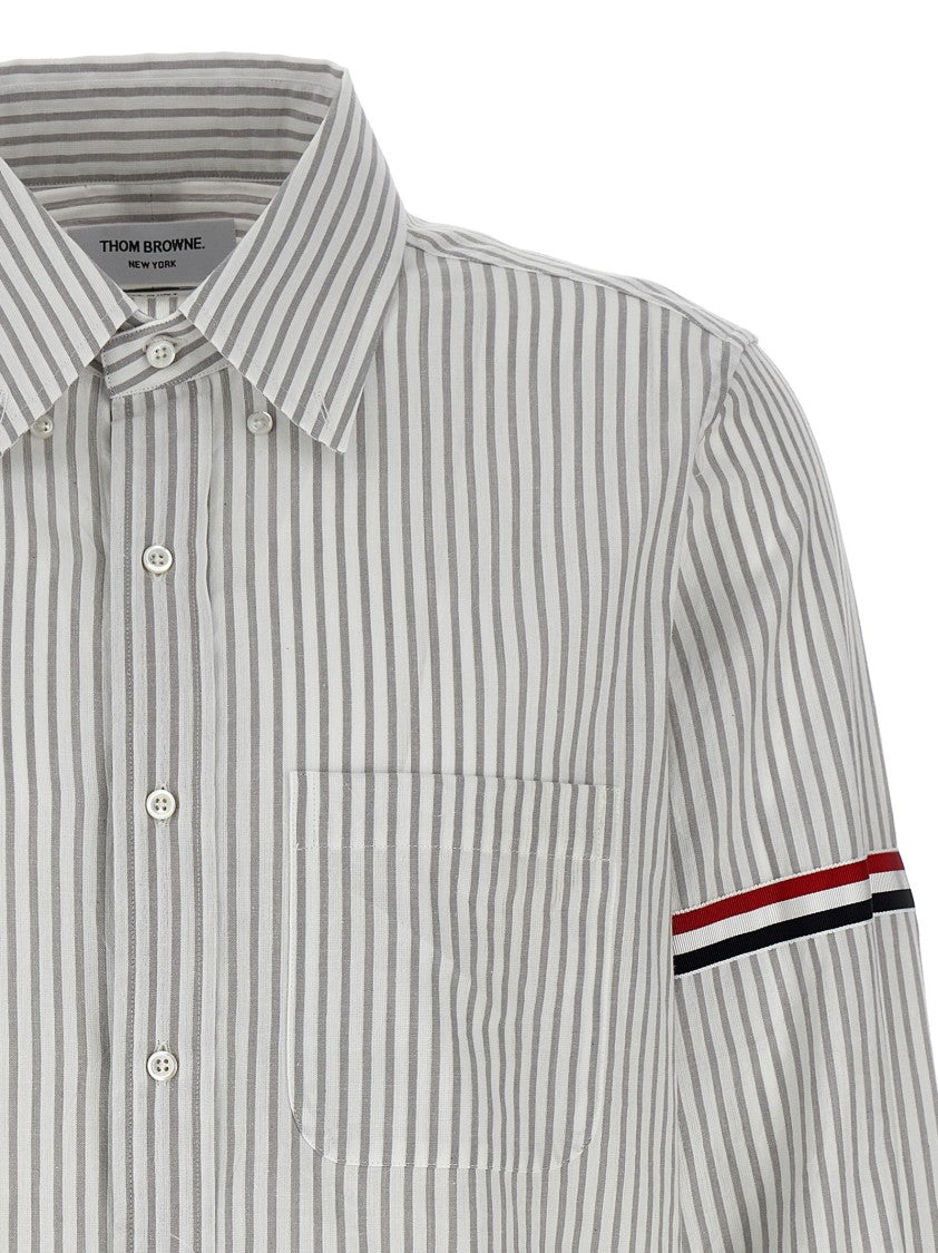 Thom Browne Button-Down Striped Oxford Shirt