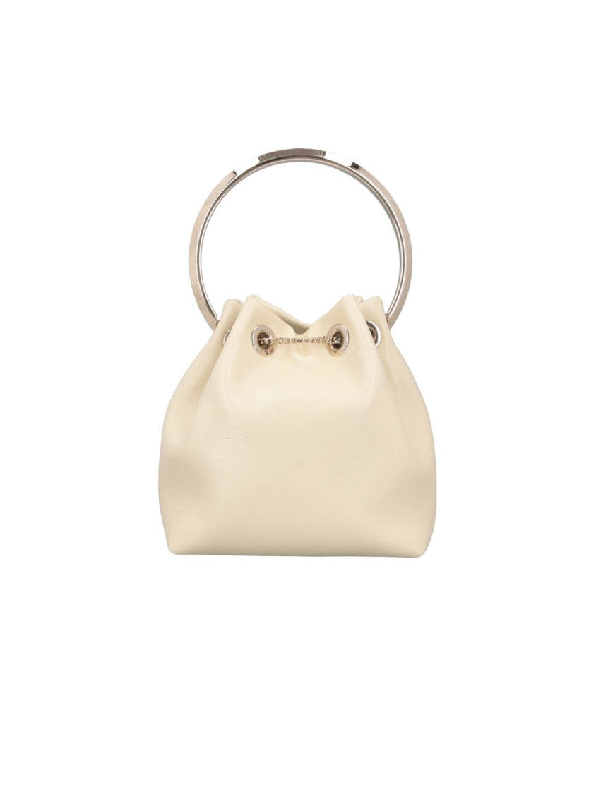 Jimmy Choo Soft-Structured Drawstring Bag With Pearl Accents