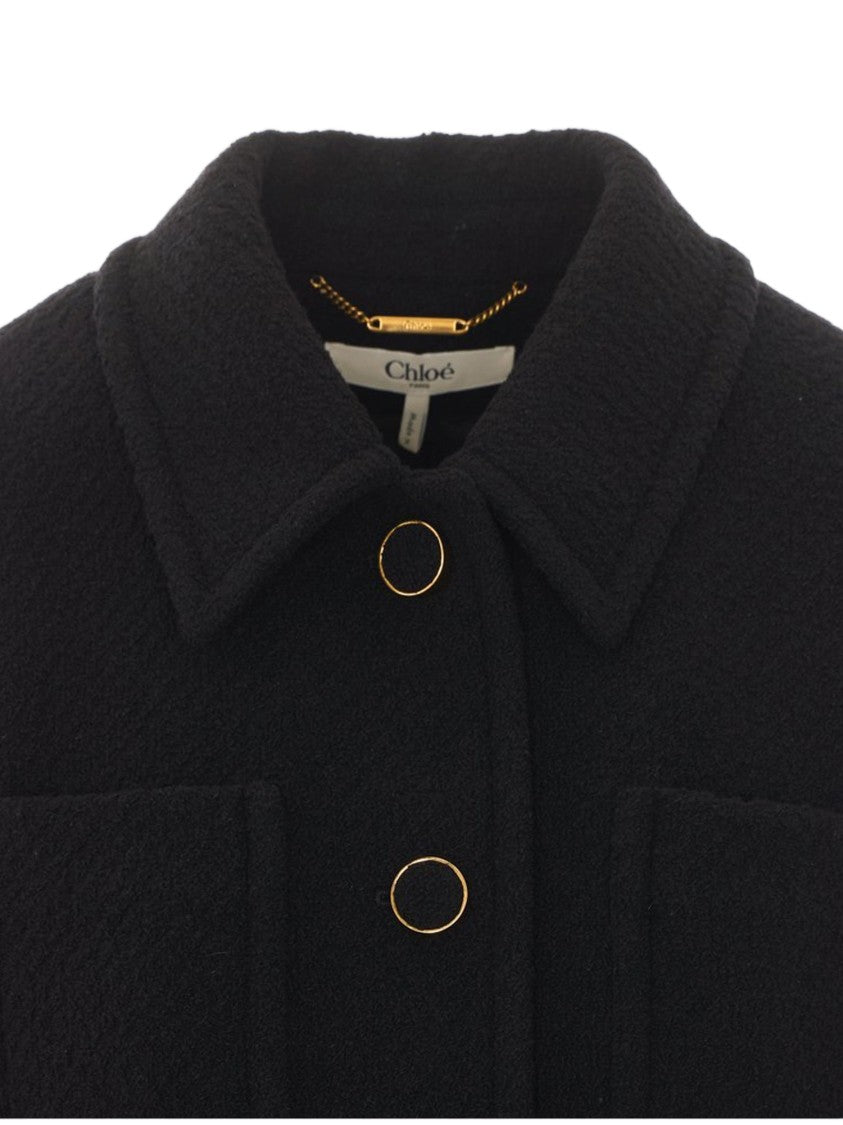 Chloé Tailored Black Jacket With Classic Collar And Fitted Silhouette