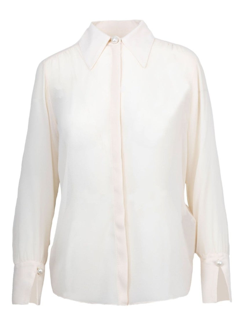 Liu Jo Ivory Shirt With Classic Collar
