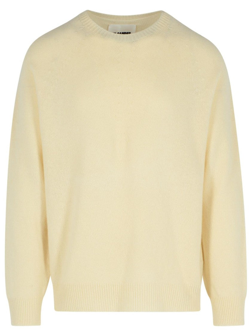 Jil Sander Ivory Virgin Wool Blend Sweater