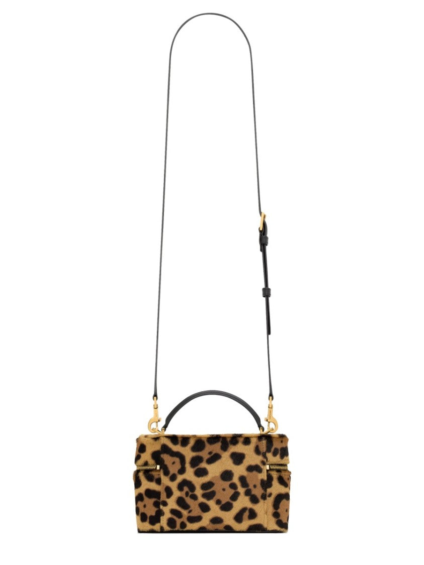 Saint Laurent Brown Vanity Gaby Calf Leather Shoulder Bag