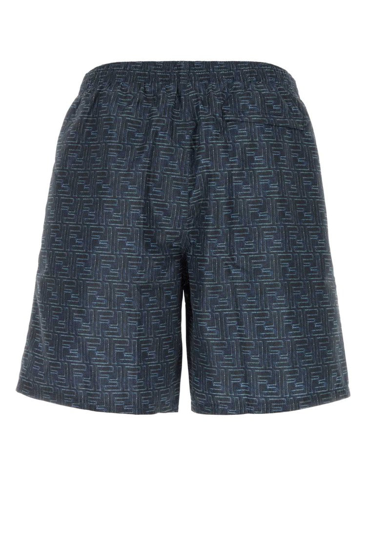 Fendi Printed Stretch Nylon Swimming Shorts