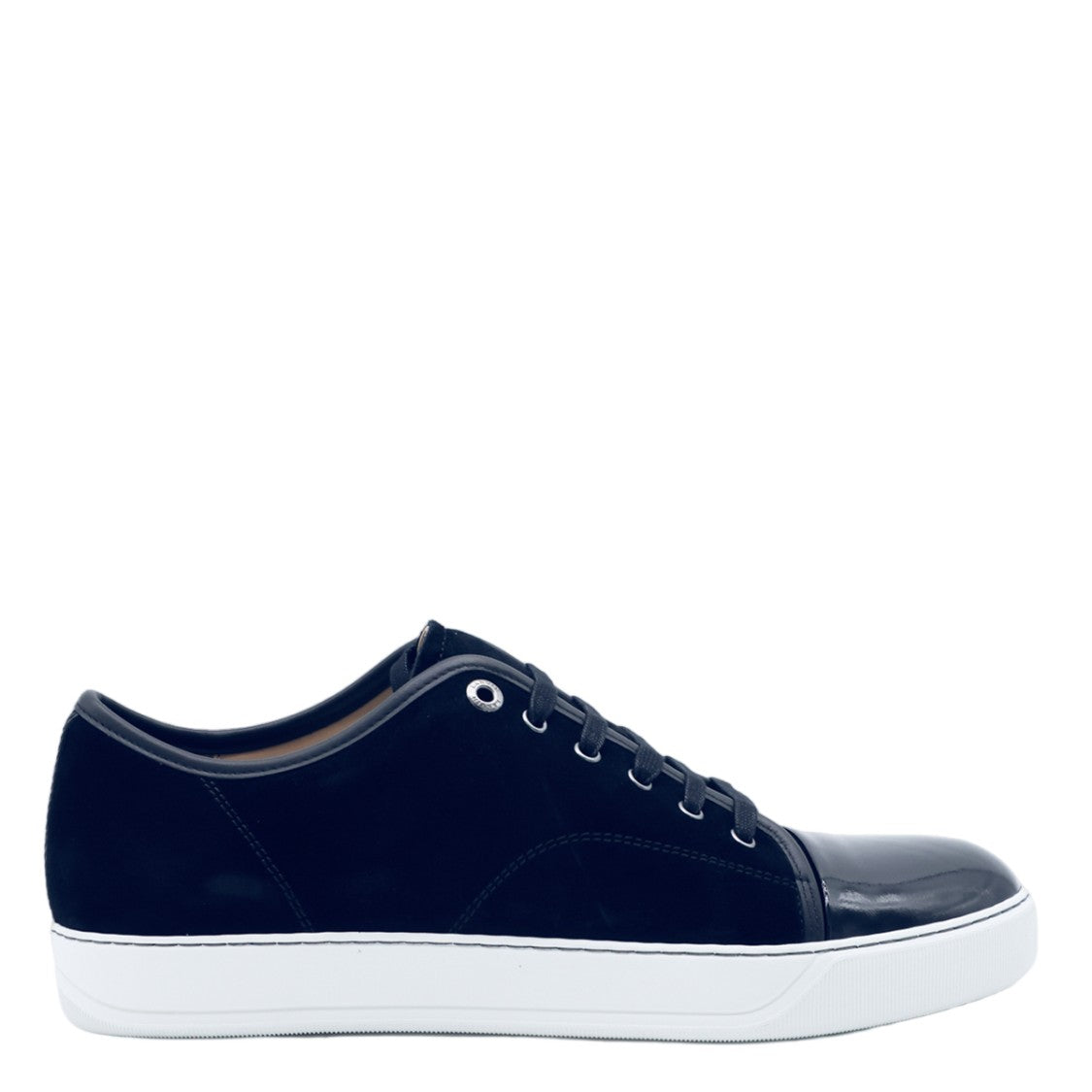 Lanvin Low-Top Sneakers With Glossy Toe Cap
