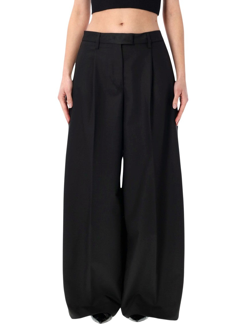 The Latest Deva Fluid Wide Leg Pleated Trousers
