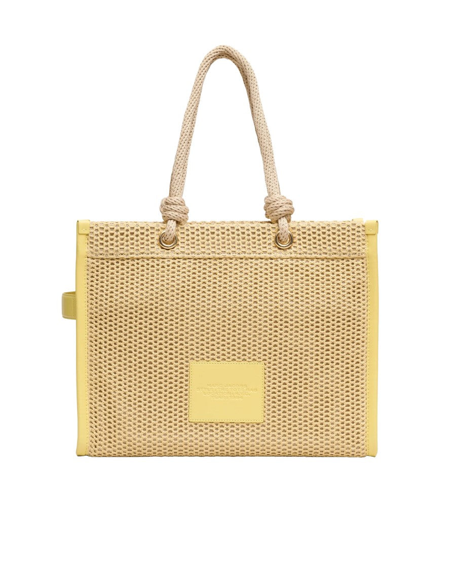 Marc Jacobs Woven Rope Tote Bag With Robust Zip Closure And Textured Finish