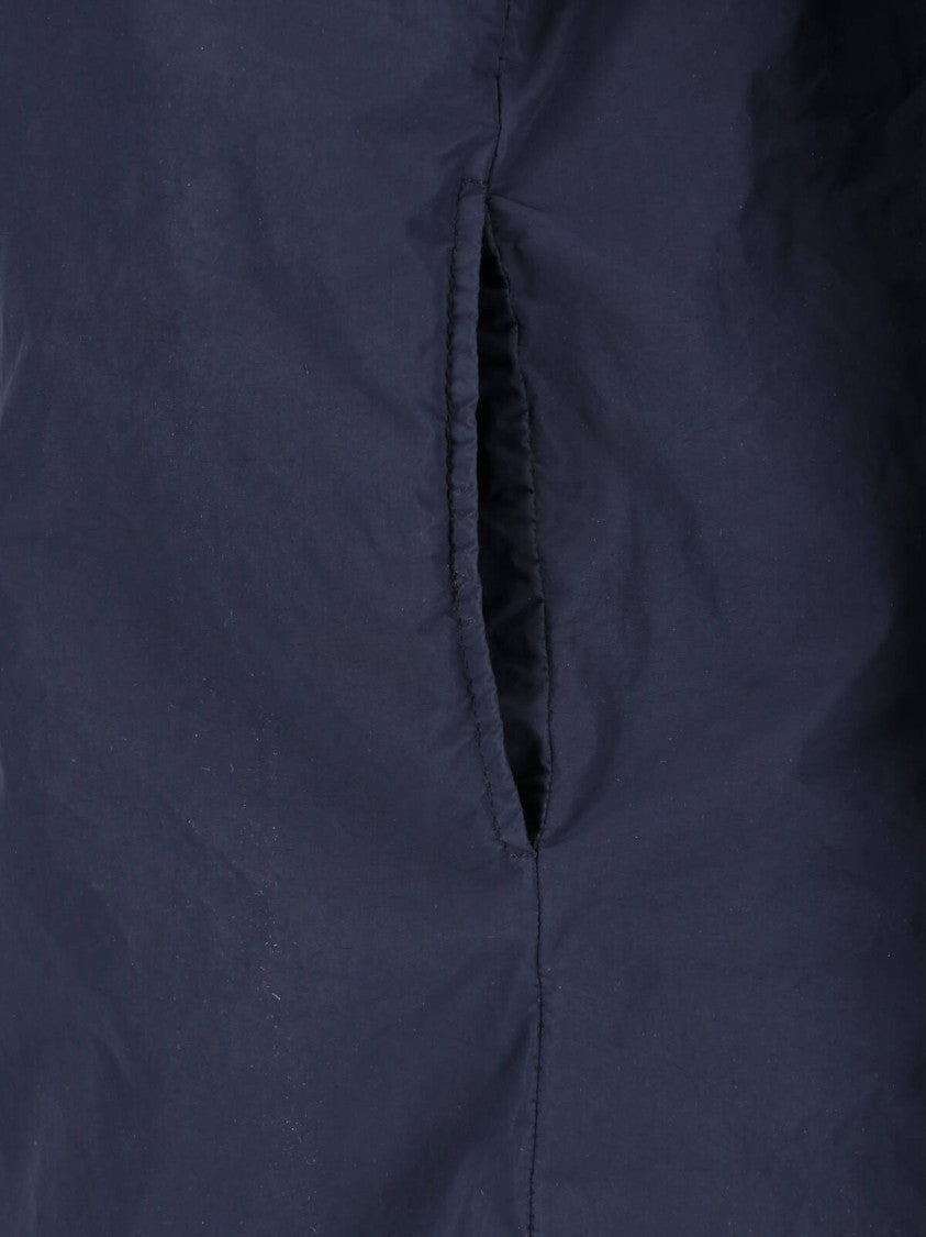Aspesi Blue Long Waterproof Classic Collar Jacket