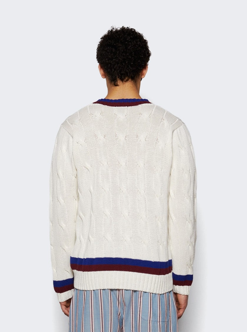Bode Tennis Sweater Cream
