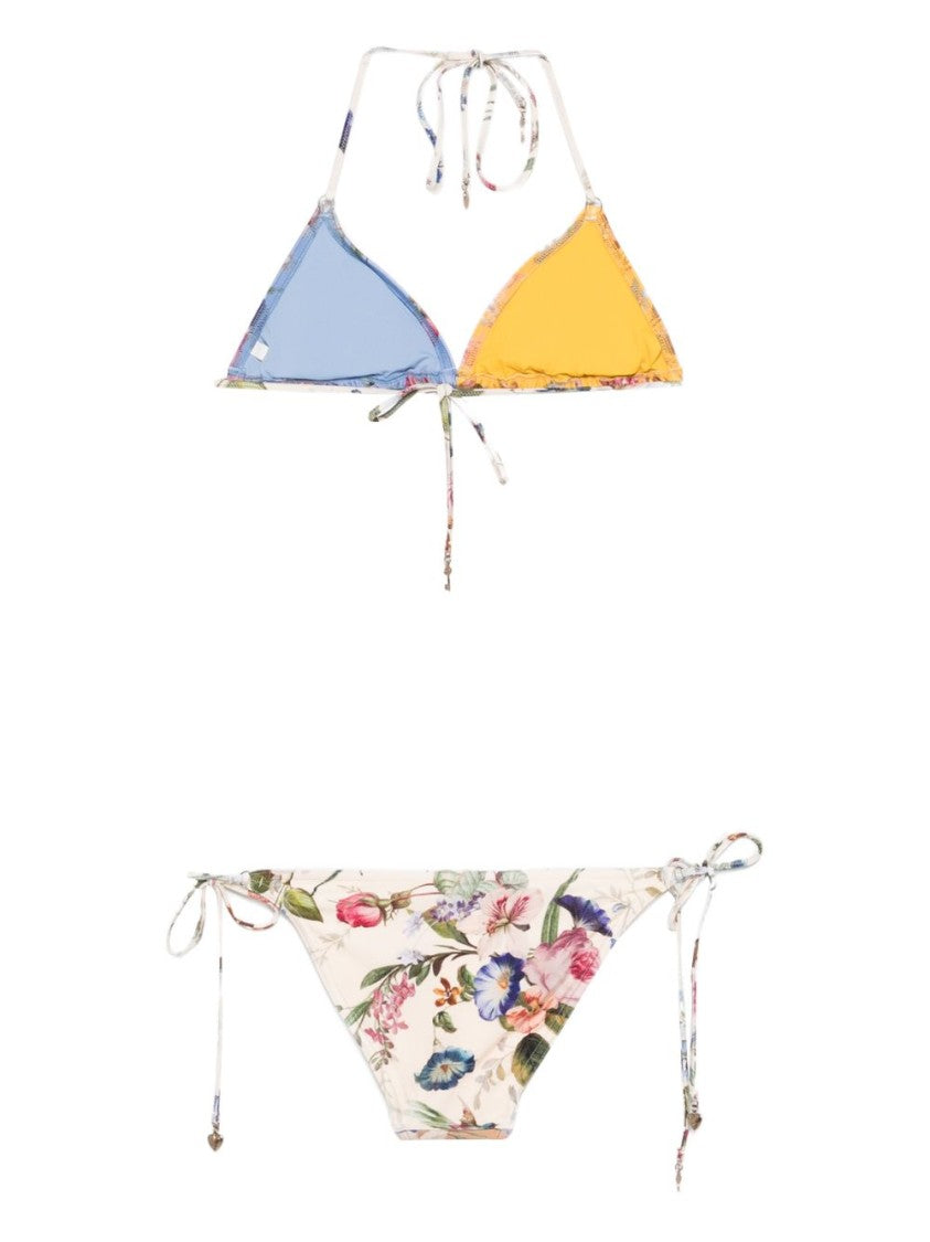Zimmermann Floral Print Triangle Bikini Set