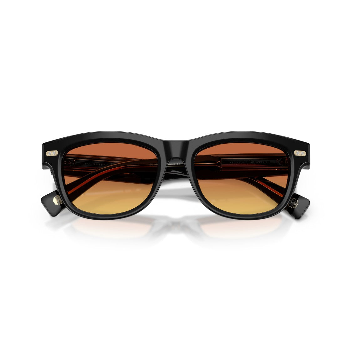 Brunello Cucinelli 0Bc3016 Bold Rectangular Acetate Sunglasses With Metallic Accents