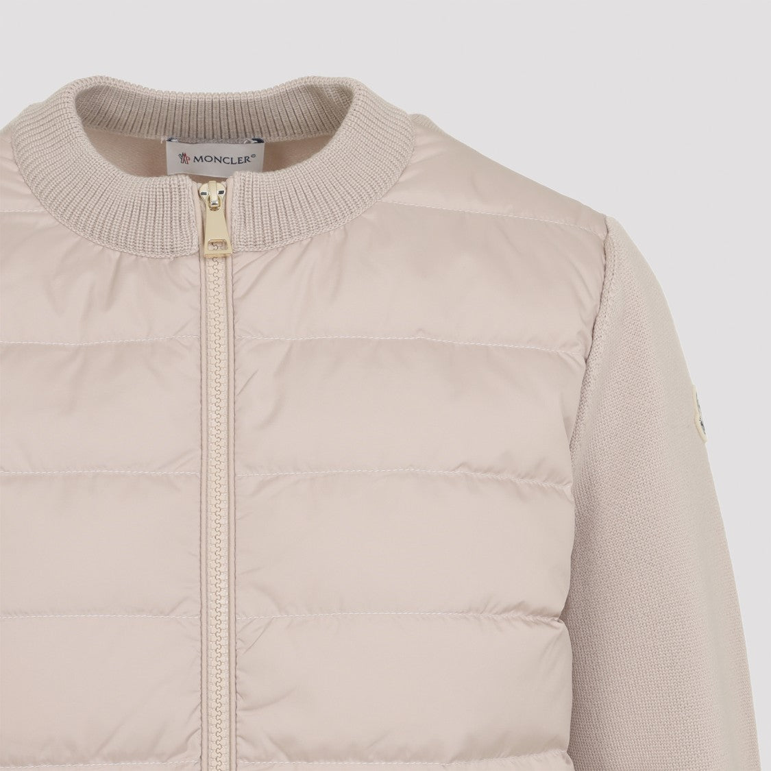 Moncler Padded Virgin Wool Cardigan With Ribbed Details