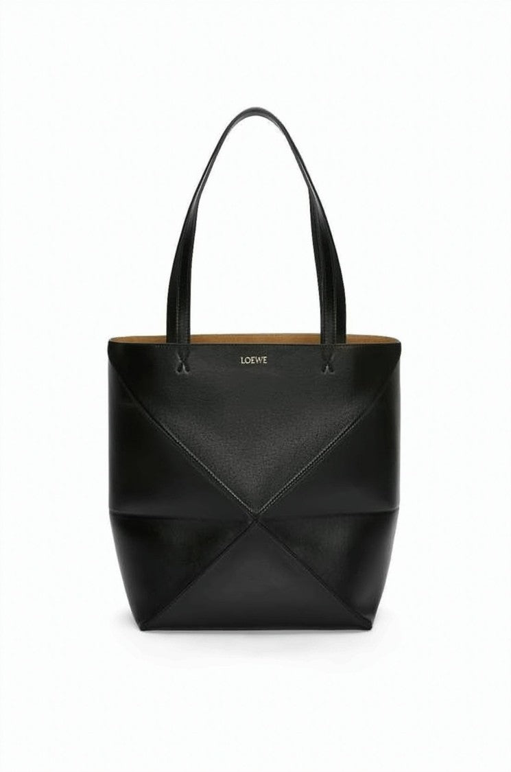 Loewe Geometric Folded Design Calf Leather Shoulder Bag