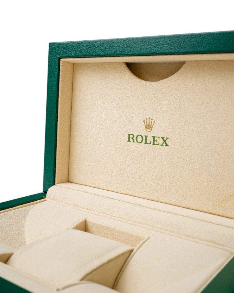 Rolex Small Green Leather Rolex Oyster Box