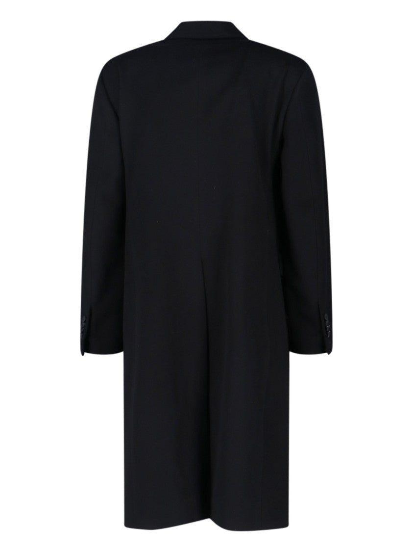 Lardini Double-Breasted Coat – Black