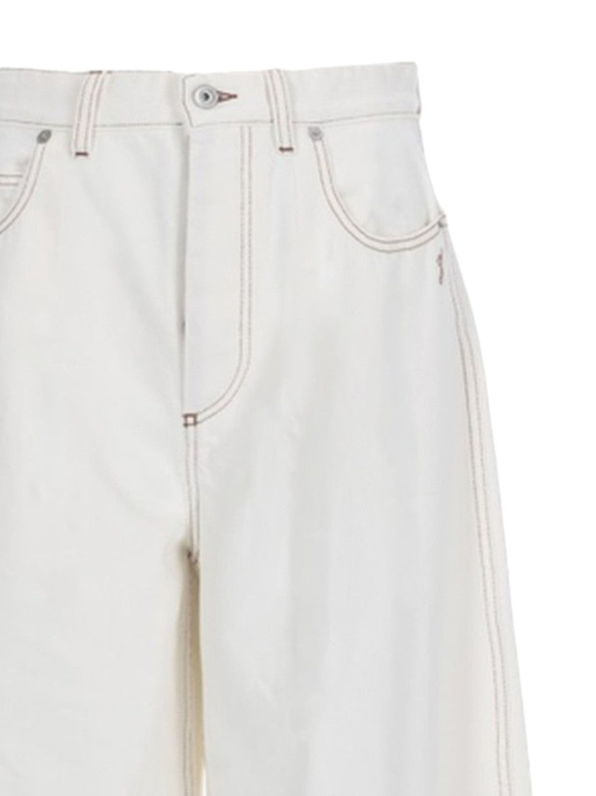 Jacquemus Classic Cotton Denim Jeans With Contrast Embroidery