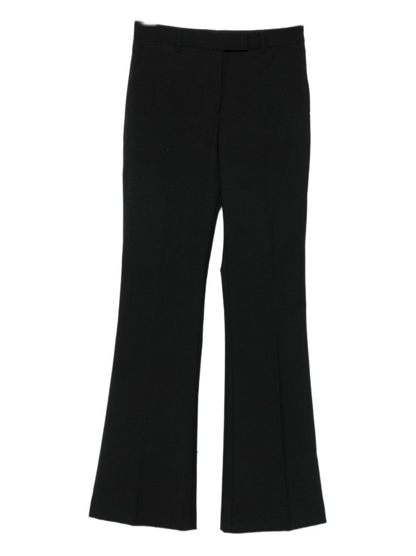 Seventy Sergio Tegon Tailored Black Trousers With Slight Flare