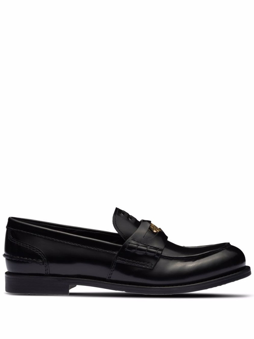 Miu Miu Brushed Leather Loafers