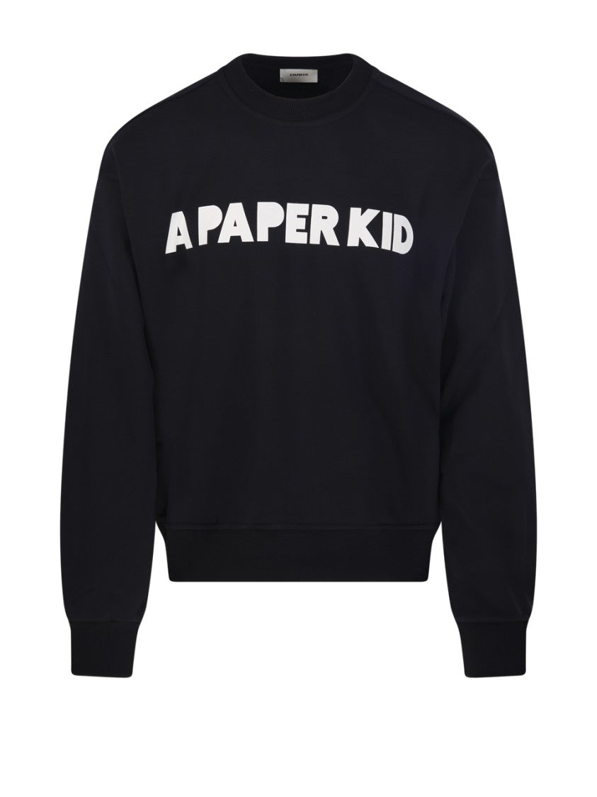 A Paper Kid Crew Neck Sweatshirt With Bold Lettering