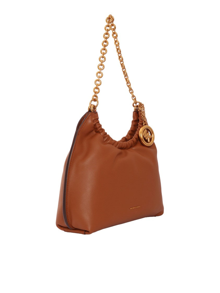 Michael Kors Gold Chain Leather Cinch Pouch