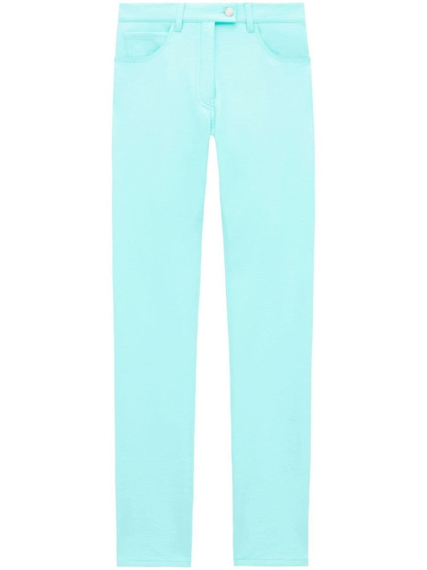 Courrèges Aqua Blue Straight-Leg Trousers