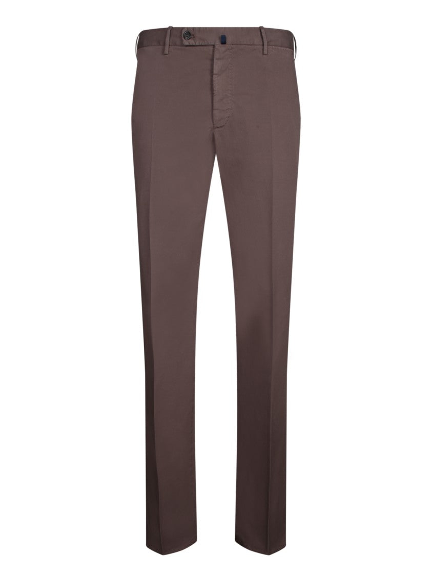 Incotex Tailored Brown Trousers With Comfortable Cotton-Elastane Blend