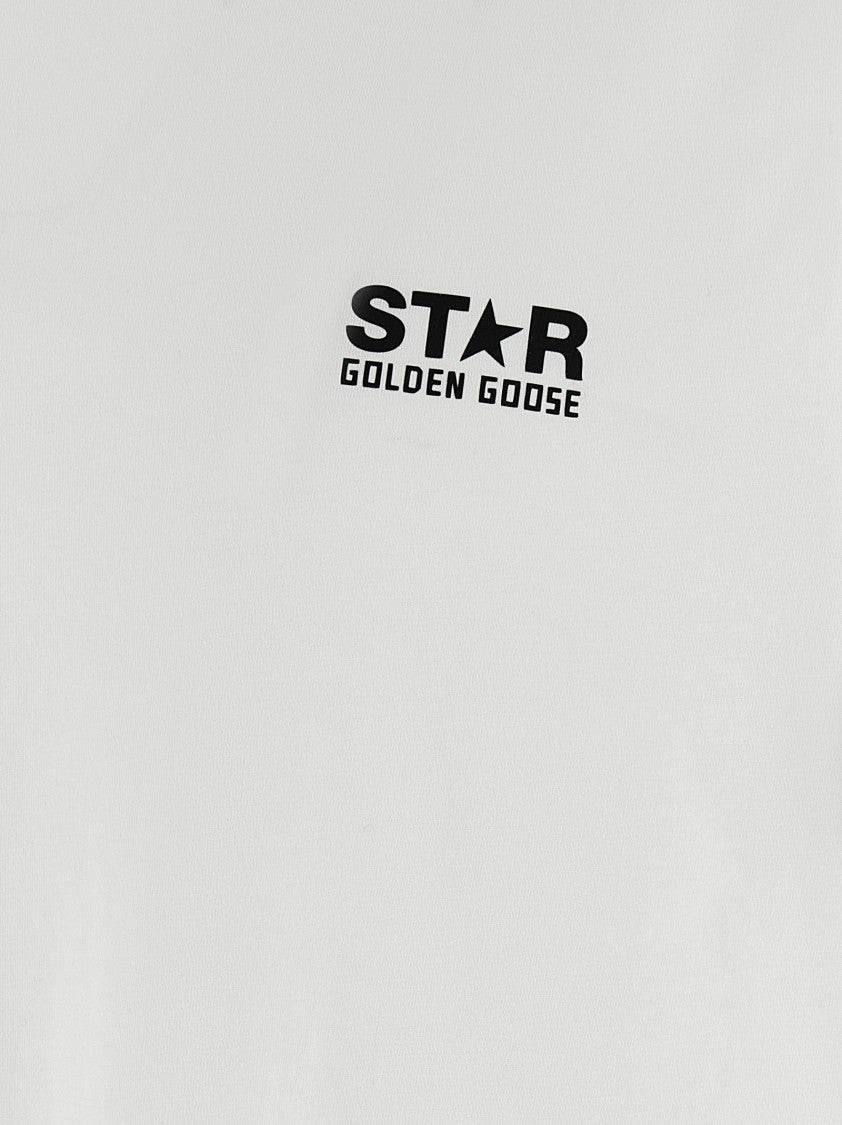 Golden Goose Crewneck T-Shirt With Logo Prints